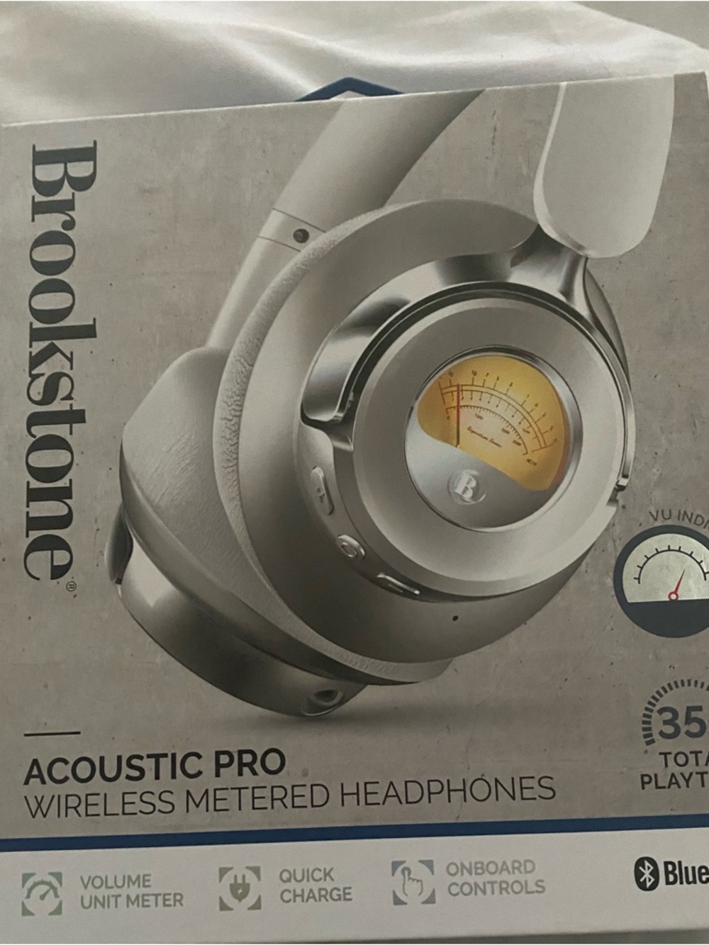 NIB Brookstone Acoustic Pro Wireless Metered Headphones